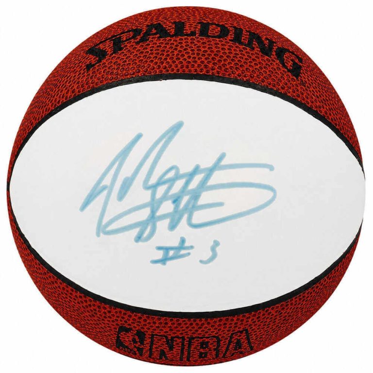 John Starks (KNICKS) Signed White Panel Mini Basketball - (SCHWARTZ SPORTS COA)