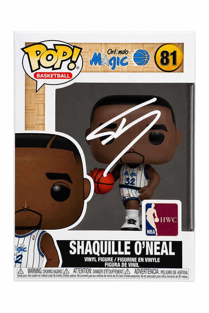 Shaquille O'Neal Signed Magic Shaq Player NBA Funko Pop Doll #81 -(SCHWARTZ COA)