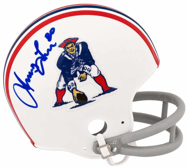 Irving Fryar Signed Patriots T/B 2-Bar Riddell (VSR4) Mini Helmet (SCHWARTZ COA)