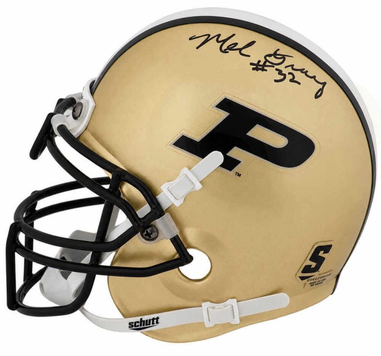 Mel Gray Signed Purdue Boilermakers Schutt Mini Helmet - (SCHWARTZ SPORTS COA)