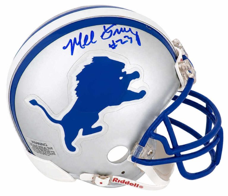 Mel Gray Signed Detroit Lions T/B Riddell (VSR4) Mini Helmet - (SCHWARTZ COA)