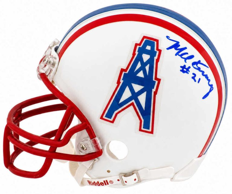 Mel Gray Signed Houston Oilers Throwback Riddell VSR4 Mini Helmet (SCHWARTZ COA)