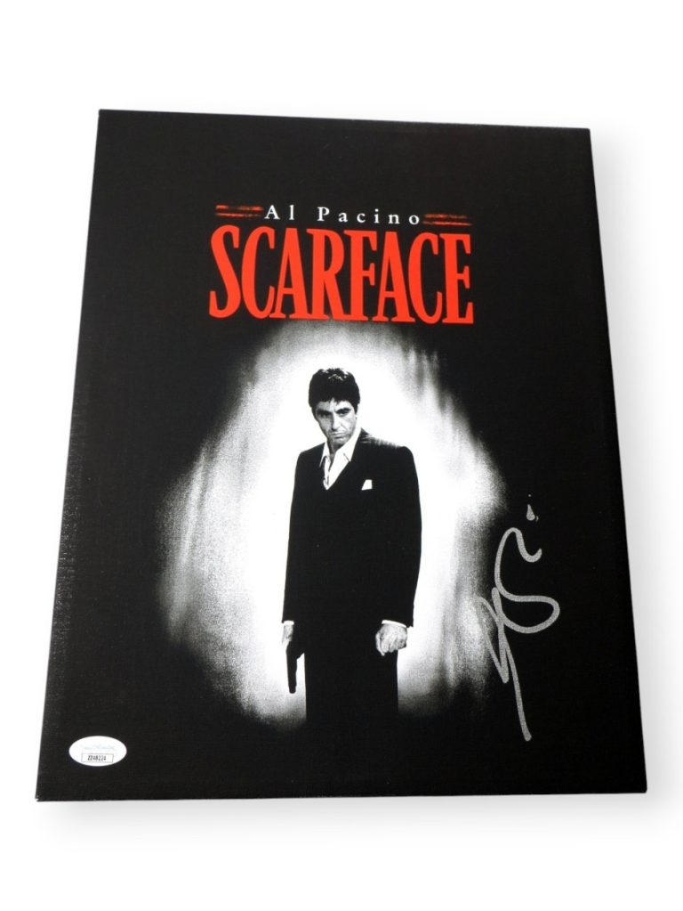 Al Pacino Signed Autographed 11X14 Canvas Photo Scarface Poster JSA ZZ48224