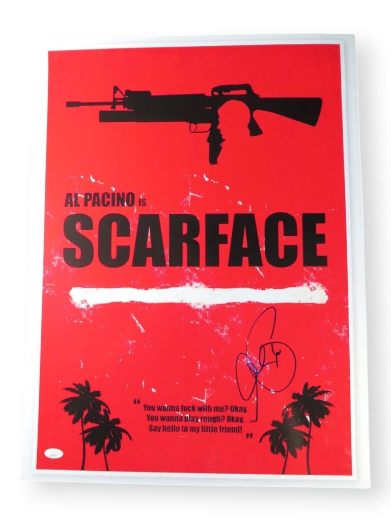 Al Pacino Signed Autographed 18X24 Photo Scarface Poster JSA LOA ZZ48193