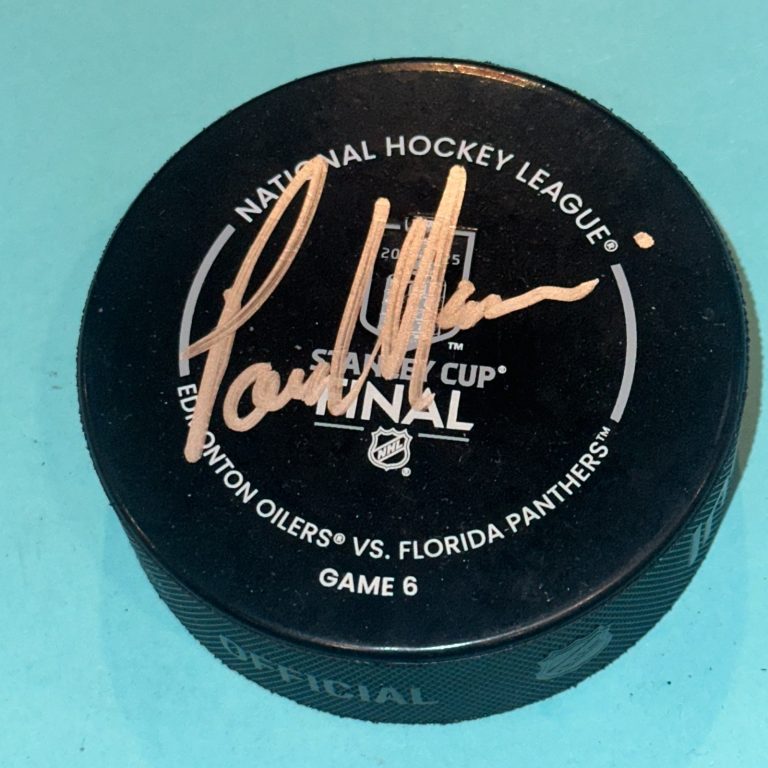 PAUL MAURICE Signed Panthers 2025 STANLEY CUP Official GAME Puck Beckett (BAS)