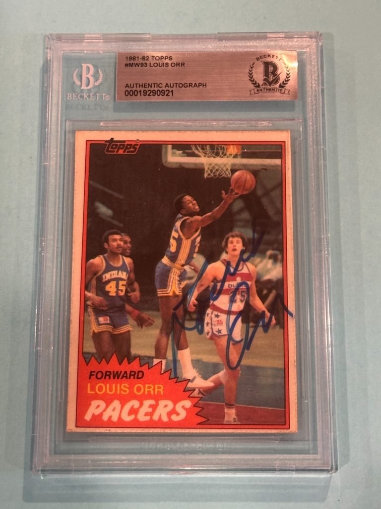 LOUIS ORR Signed 1981-82 TOPPS Card #MW93 Beckett (BAS)