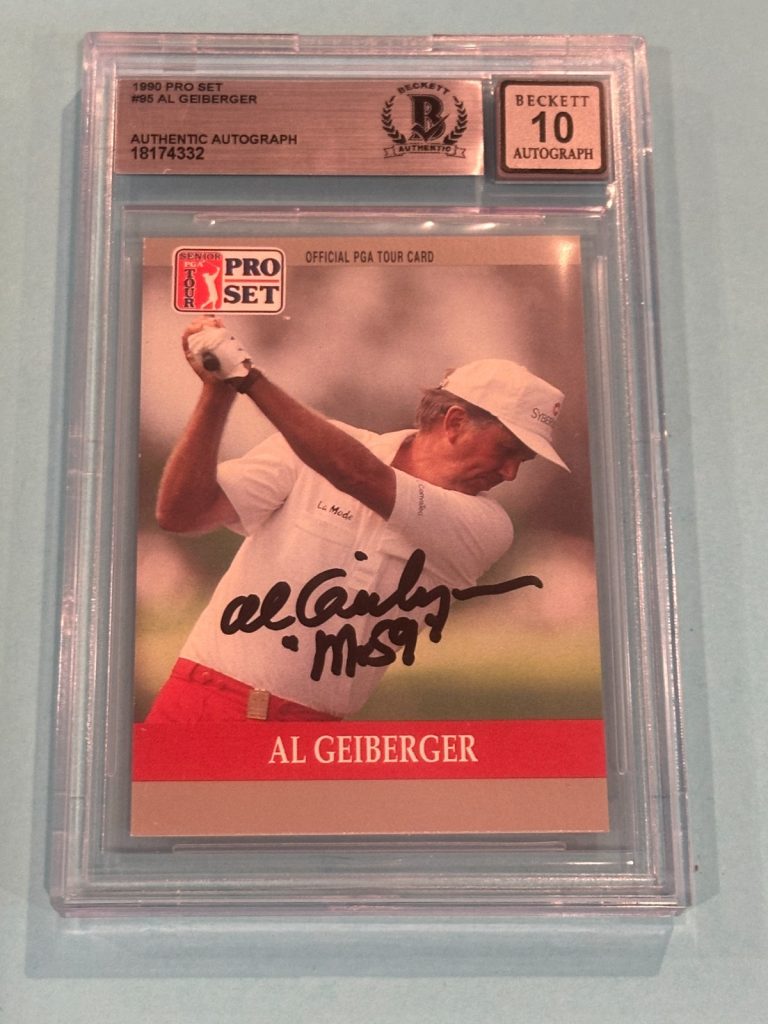 AL GEIBERGER Signed 1990 PRO SET Card #95 Beckett (BAS) AUTO 10