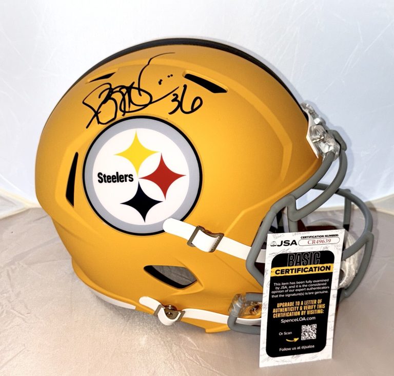 Jerome Bettis signed Pittsburgh Steelers Alt Yellow Full Size Helmet JSA COA