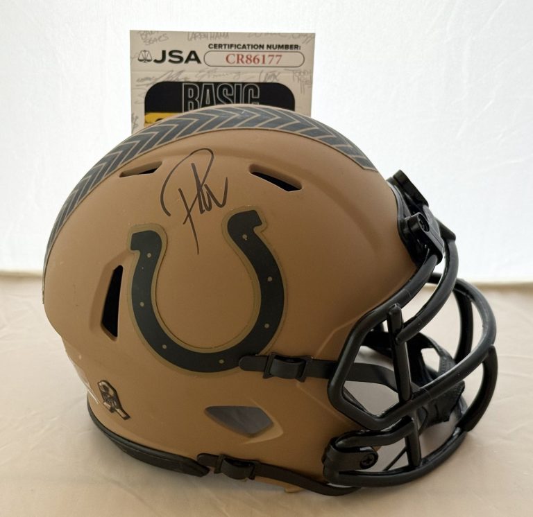 Pat McAfee signed Indianapolis Colts Salute To Service mini helmet JSA