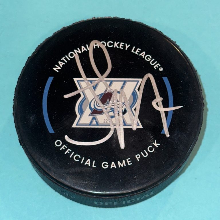 JOSH MANSON Signed Colorado AVALANCHE 30th Official GAME Puck Beckett (BAS)