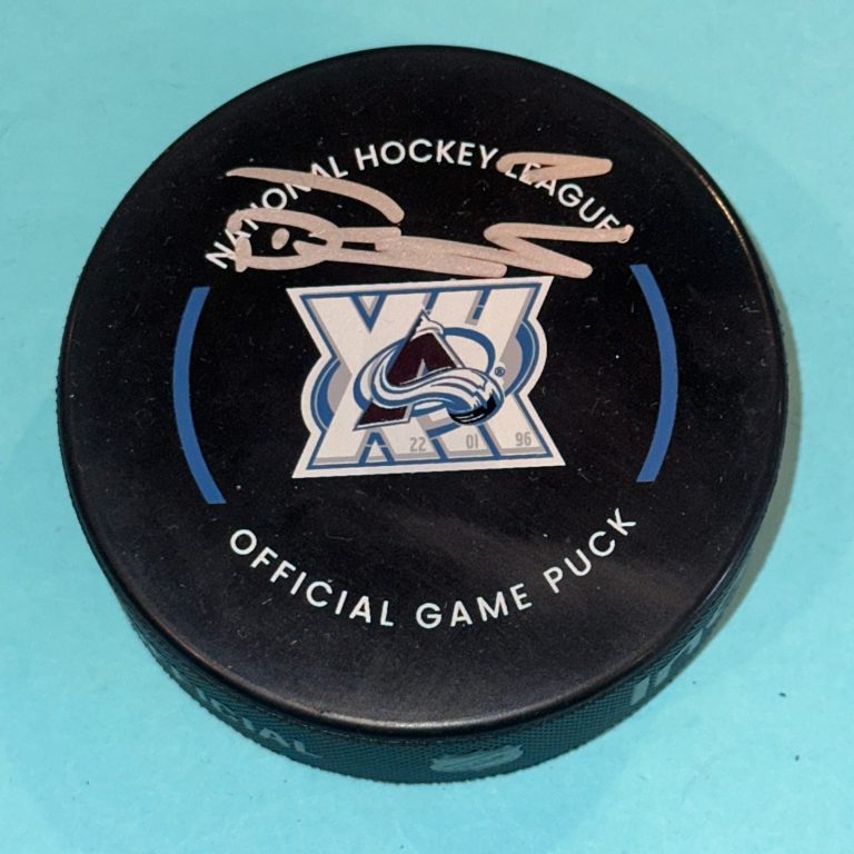 DEVON TOEWS Signed Colorado AVALANCHE 30th Official GAME Puck Beckett (BAS)