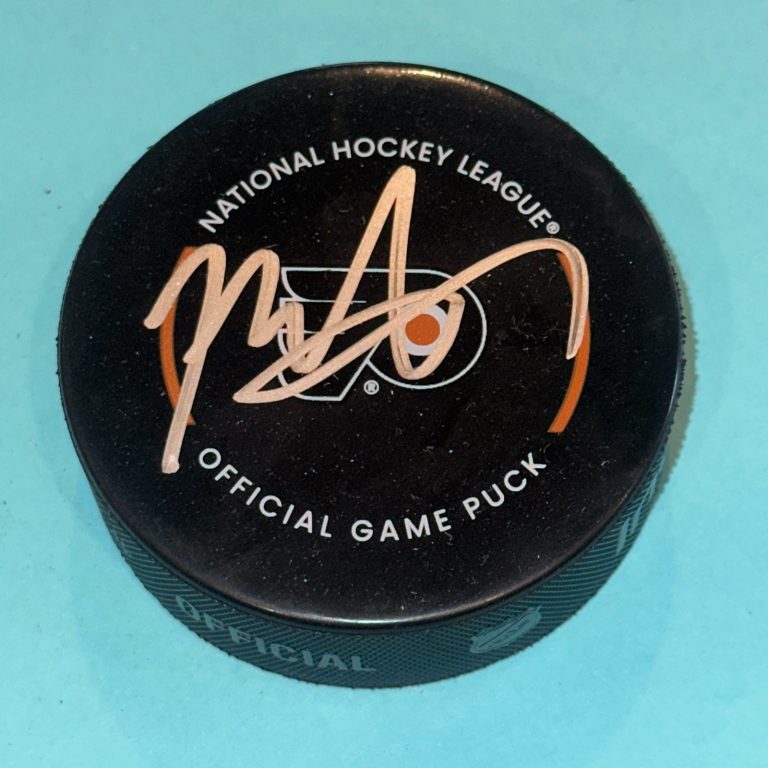 ROD BRIND'AMOUR Signed Philadelphia FLYERS Official GAME Puck Beckett (BAS)