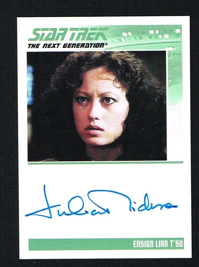 Julia Nickson as Ensign Lian T'su signed auto 2010 Star Trek The Next Generation