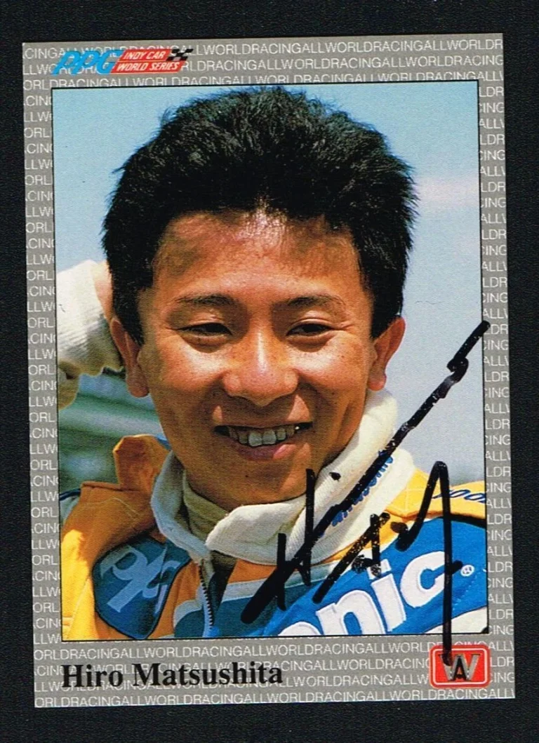 Hiro Matsushita signed autograph auto 1991 PPG Indy Car Trading Card