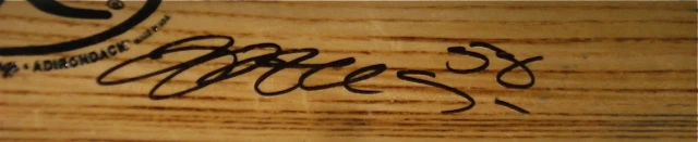 JEREMY HELLICKSON AUTOGRAPHED BAT (RAYS) W/ PROOF! - Spring Training Used Bat!