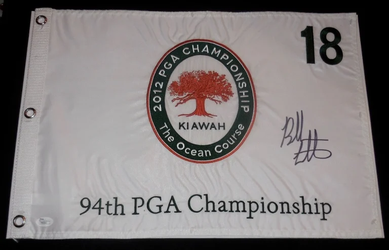 BUBBA WATSON AUTOGRAPHED GOLF FLAG (2012 PGA CHAMPIONSHIP) - JSA COA!
