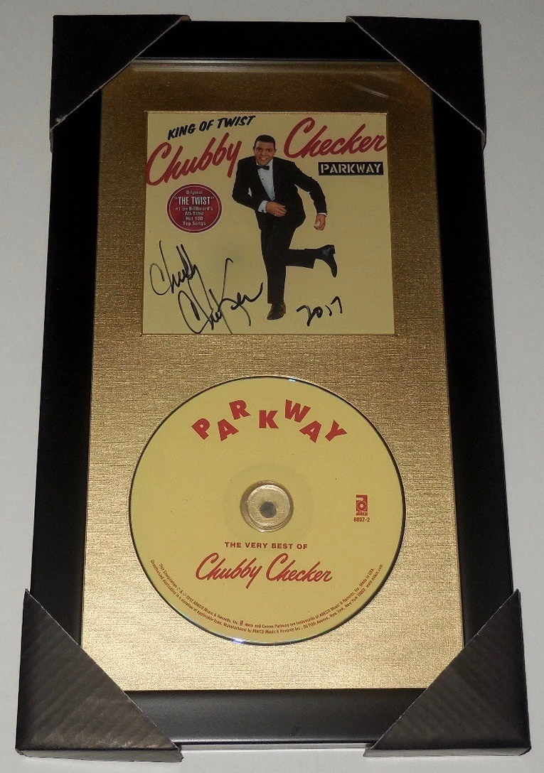 CHUBBY CHECKER AUTOGRAPHED GREATEST HITS CD (FRAMED & MATTED) - THE TWIST!