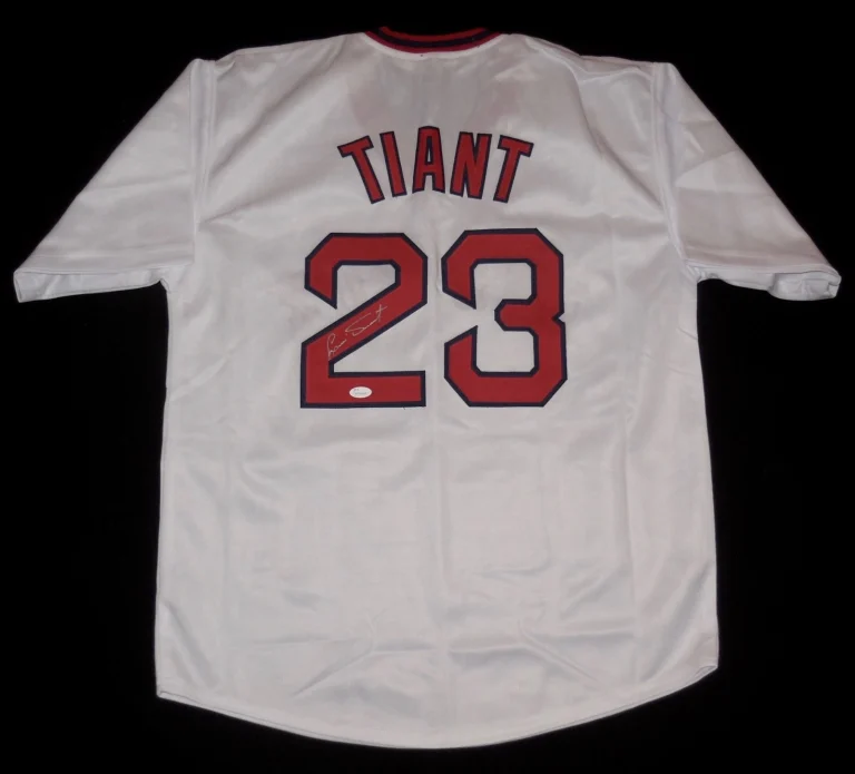LUIS TIANT AUTOGRAPHED CUSTOM JERSEY (RED SOX) - JSA COA!
