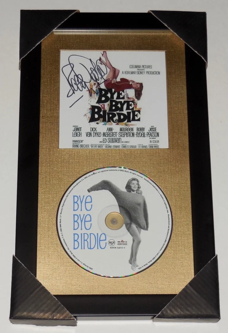 BOBBY RYDELL AUTOGRAPHED BYE BYE BIRDIE CD COVER (FRAMED & MATTED) - W/ COA!