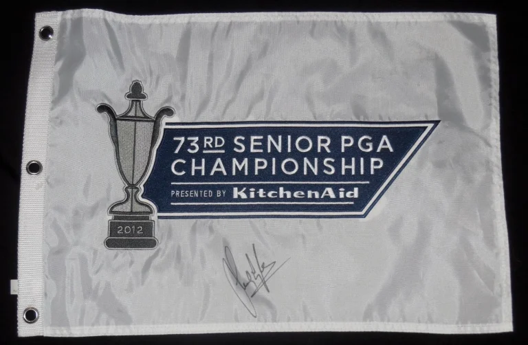 SANDY LYLE AUTOGRAPHED SPGA CHAMPIONSHIP GOLF FLAG - W/ PROOF!