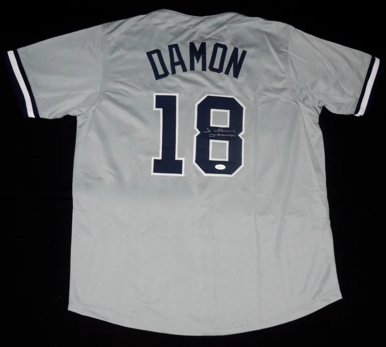 JOHNNY DAMON AUTOGRAPHED CUSTOM JERSEY (YANKEES) - JSA COA!