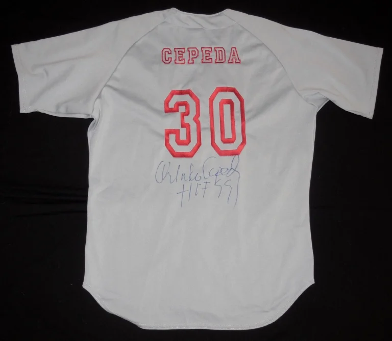 ORLANDO CEPEDA AUTOGRAPHED RAWLINGS 2000 NABISCO ALL-STARS JERSEY (GIANTS)