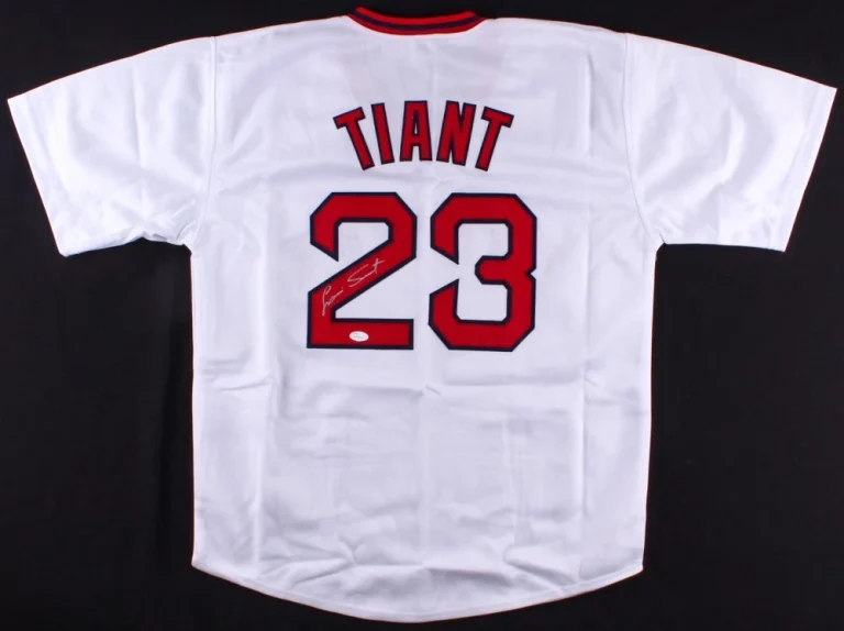 LUIS TIANT AUTOGRAPHED CUSTOM JERSEY (BOSTON RED SOX) - JSA COA!