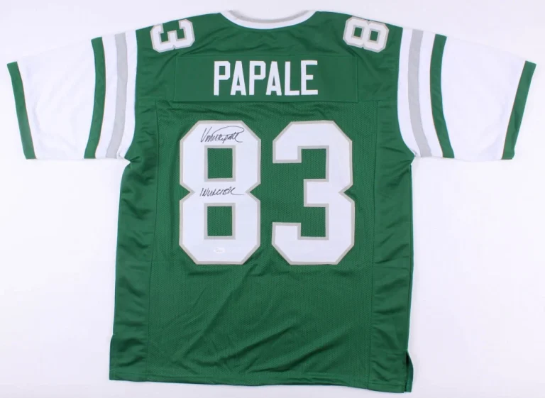 VINCE PAPALE AUTOGRAPHED CUSTOM JERSEY (EAGLES / INVINCIBLE) - JSA COA!