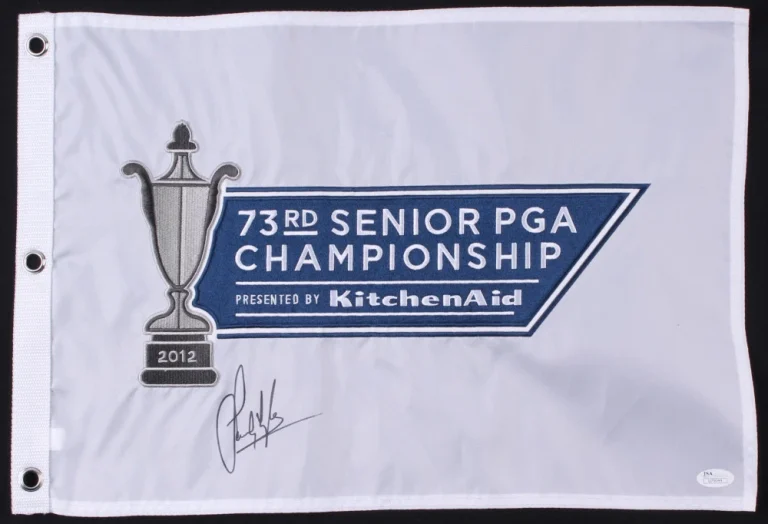 SANDY LYLE AUTOGRAPHED 2012 SPGA CHAMPIONSHIP GOLF FLAG - JSA COA!