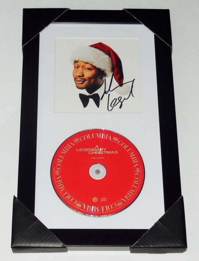 JOHN LEGEND AUTOGRAPHED LEGENDARY CHRISTMAS CD COVER (FRAMED & MATTED) - W/ COA!
