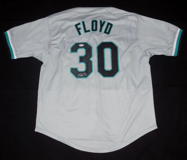 CLIFF FLOYD AUTOGRAPHED JERSEY (FLORIDA MARLINS) - PSA DNA!