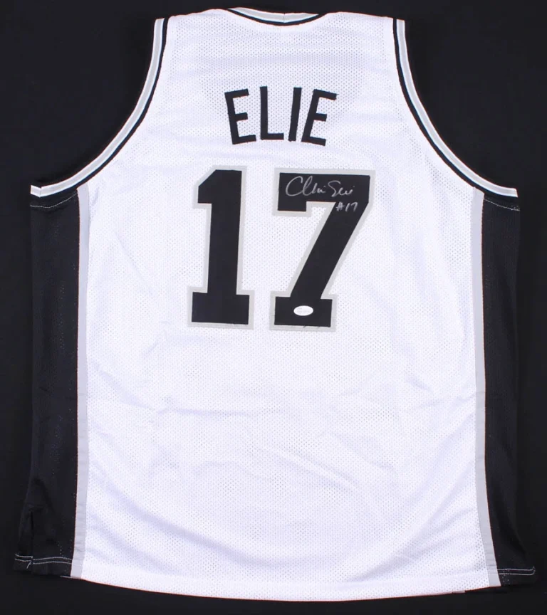 MARIO ELIE AUTOGRAPHED CUSTOM JERSEY (SAN ANTONIO SPURS) - JSA COA!
