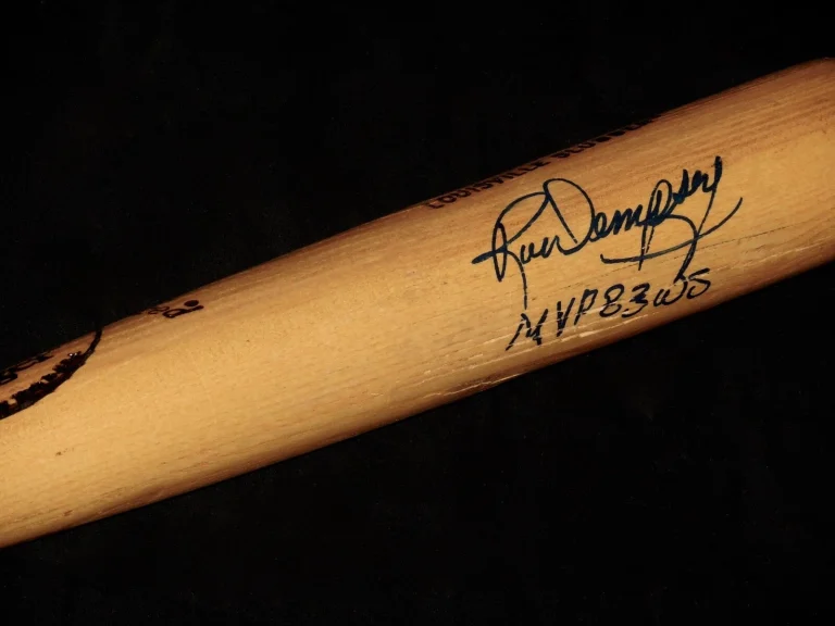 RICK DEMPSEY AUTOGRAPHED BAT (BALTIMORE ORIOLES) - Spring Training Used Bat!