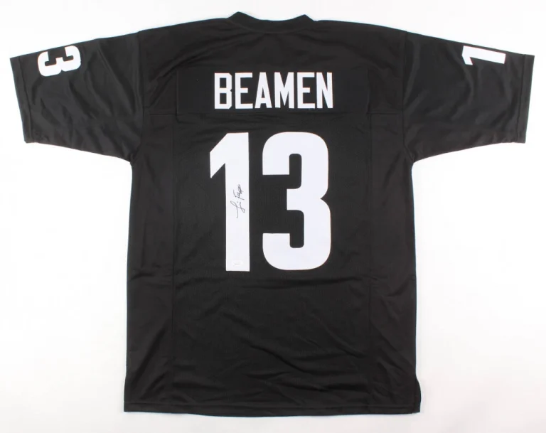 JAMIE FOXX AUTOGRAPHED FOOTBALL JERSEY (ANY GIVEN SUNDAY - BEAMEN) W/ JSA COA!