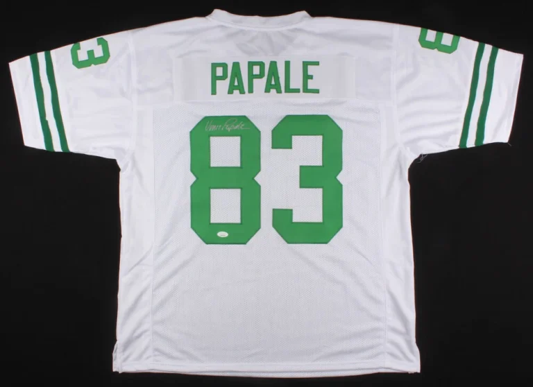 VINCE PAPALE AUTOGRAPHED CUSTOM JERSEY (EAGLES / INVINCIBLE) - JSA COA!