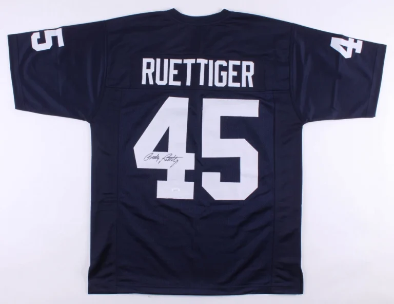 RUDY RUETTIGER AUTOGRAPHED CUSTOM JERSEY (NOTRE DAME) - JSA COA!
