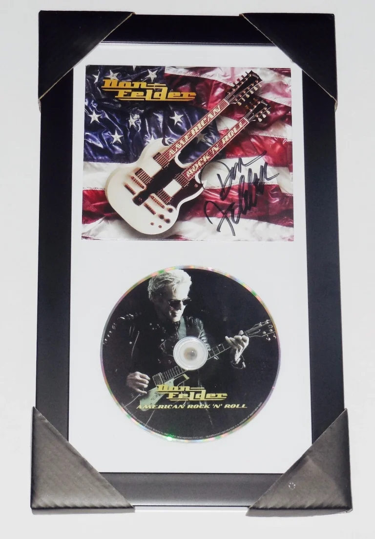 DON FELDER AUTOGRAPHED AMERICAN R&R CD COVER (FRAMED & MATTED) - THE EAGLES!