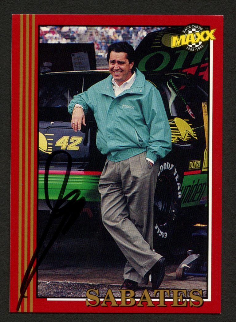 Felix Sabates #134 signed autograph auto 1992 Maxx NASCAR Racing Trading Card