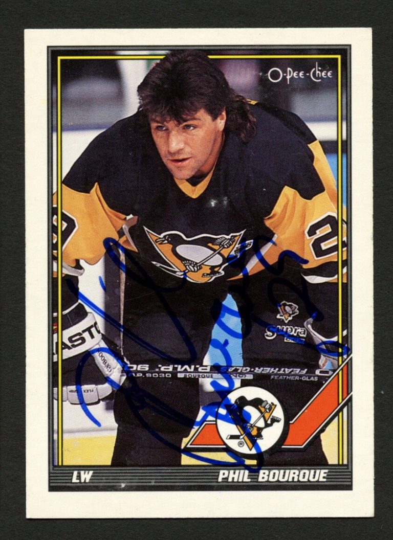 Phil Bourque #33 signed autograph auto 1991-1992 O-Pee-Chee Hockey Card
