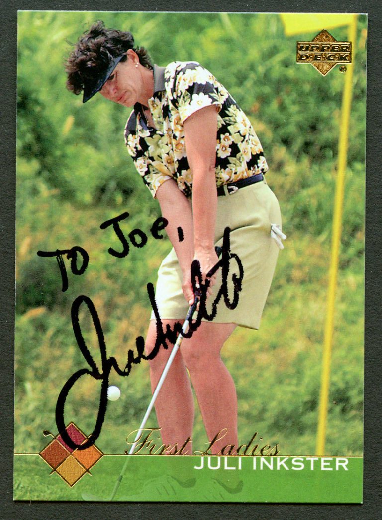Juli Inkster #50 signed autograph auto 2003 Upper Deck LPGA Golf Trading Card