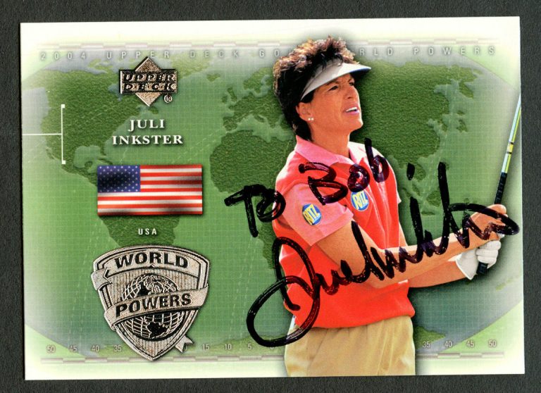 Juli Inkster #106 signed autograph auto 2004 Upper Deck World Powers LPGA Card