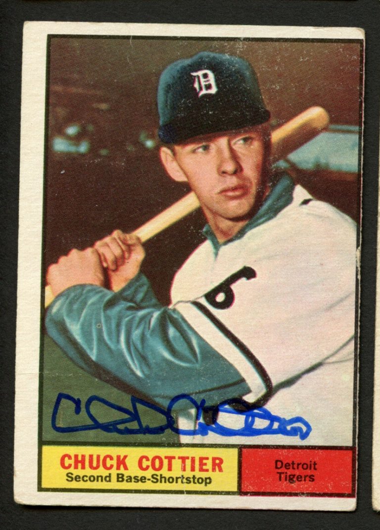 Chuck Cottier #13 signed autograph auto 1961 Topps Baseball Trading Card