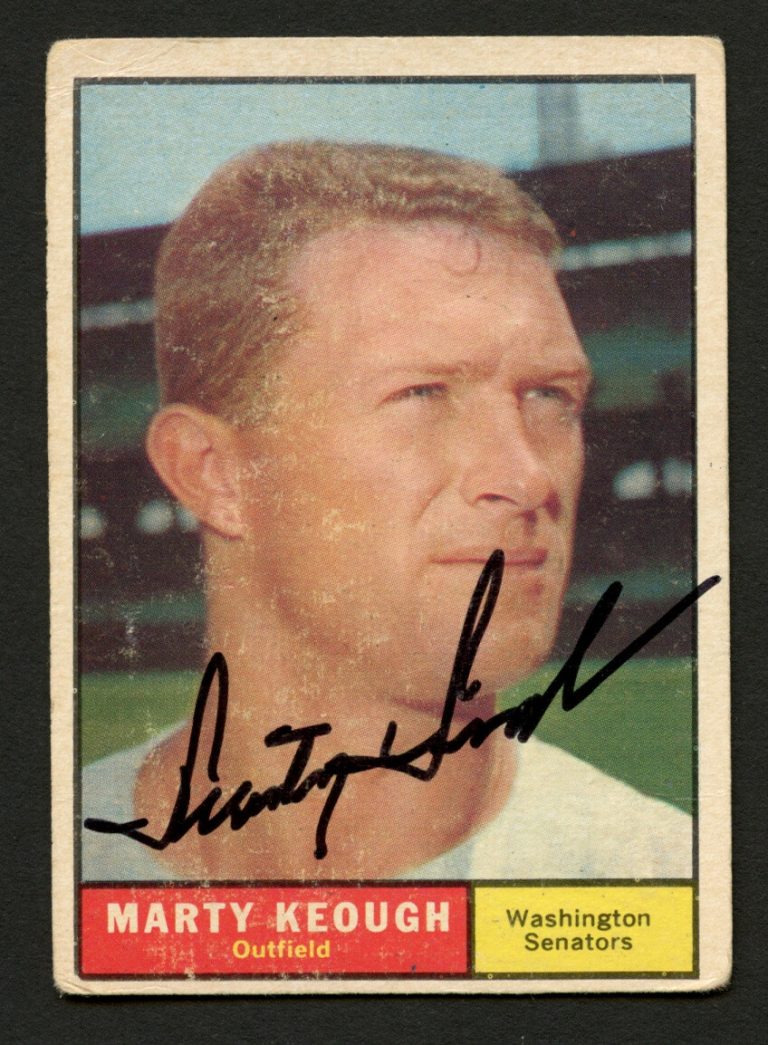 Marty Keough #146 signed autograph auto 1961 Topps Baseball Trading Card