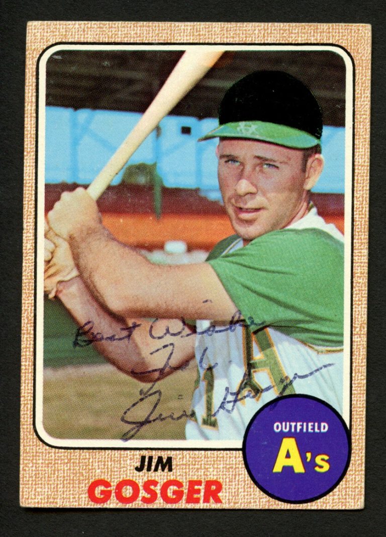 Jim Gosger #343 signed autograph auto 1968 Topps Baseball Trading Card