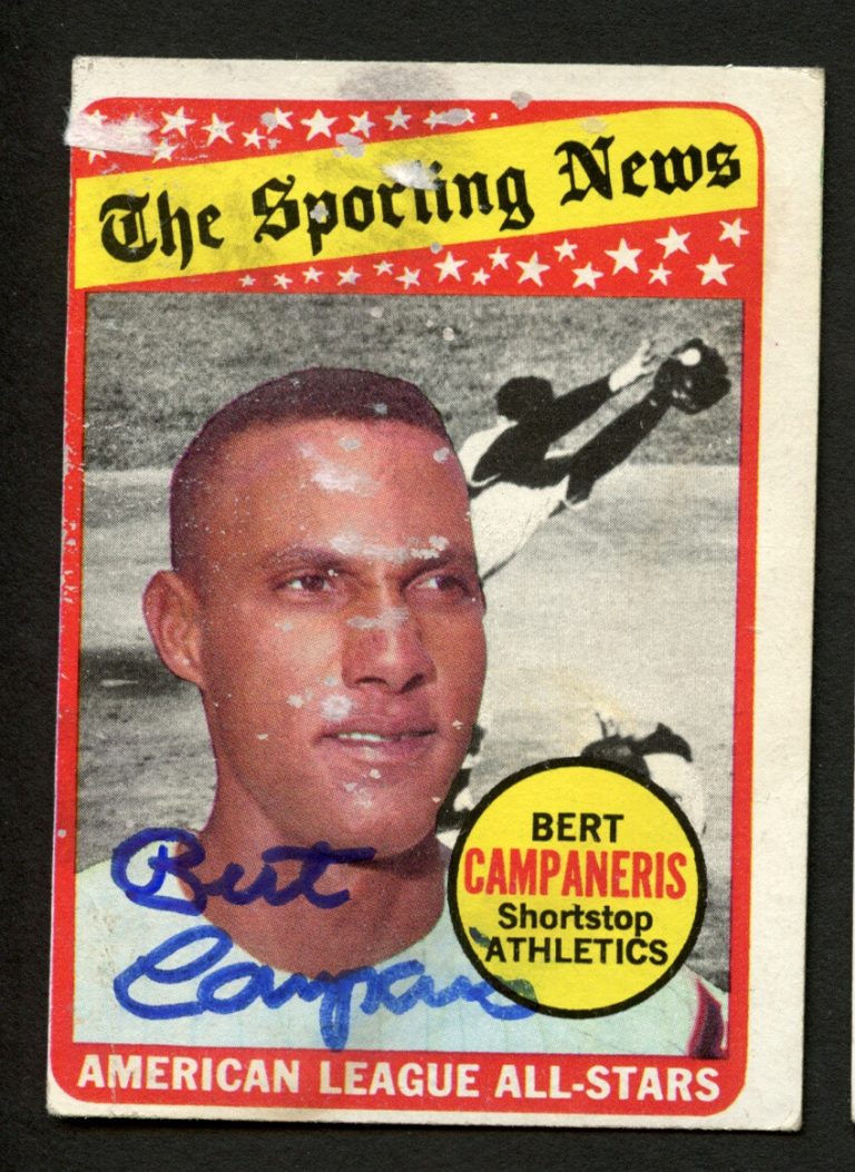 Bert Campaneris #423 signed autograph auto 1969 Topps Baseball Trading Card
