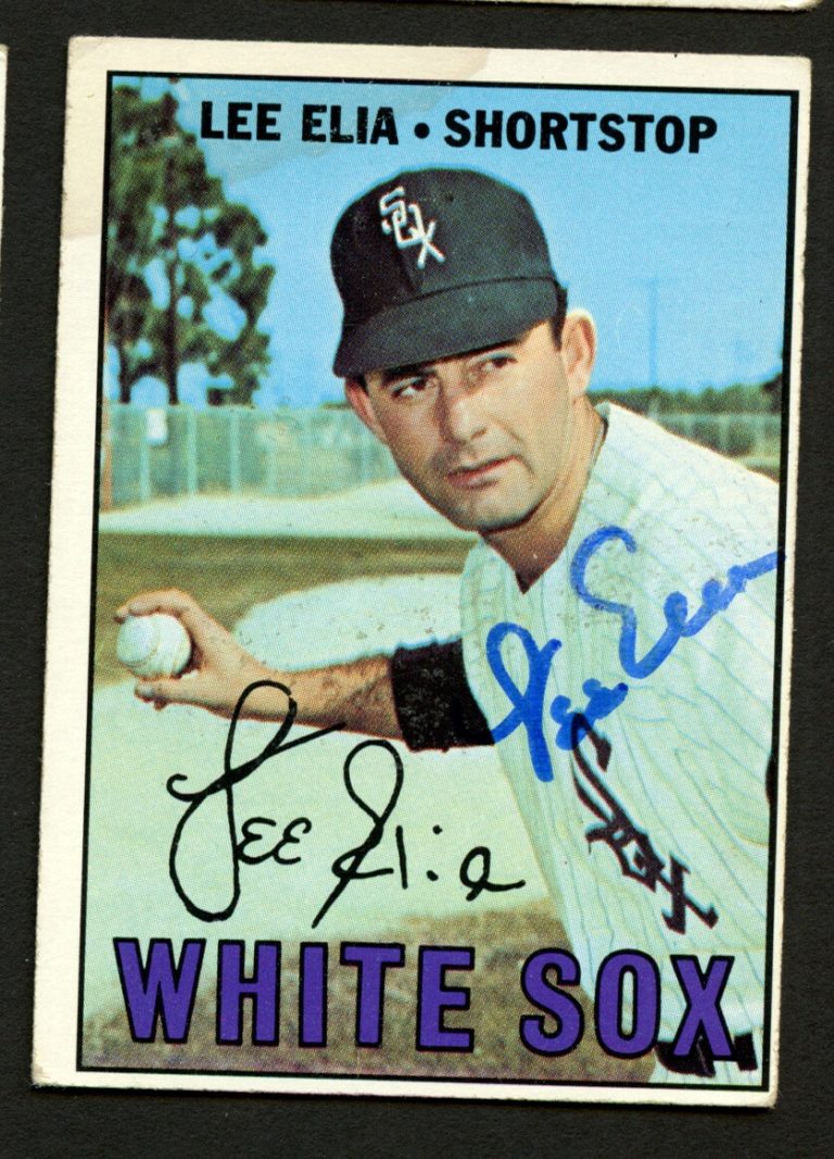 Lee Elia #406 signed autograph auto 1967 Topps Baseball Trading Card