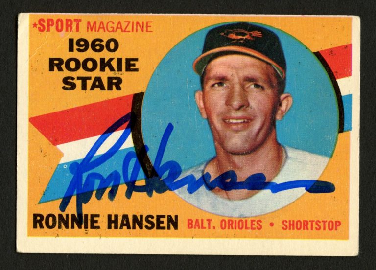 Ronnie Hansen #127 signed autograph auto 1960 Topps Baseball Trading Card