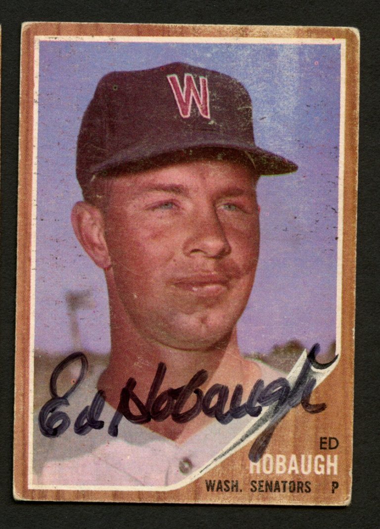 Ed Hobaugh #79 signed autograph auto 1962 Topps Baseball Trading Card
