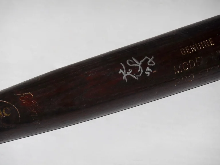 KEVIN SLOWEY AUTOGRAPHED BAT (MINNESOTA TWINS) - Spring Training Used Bat!