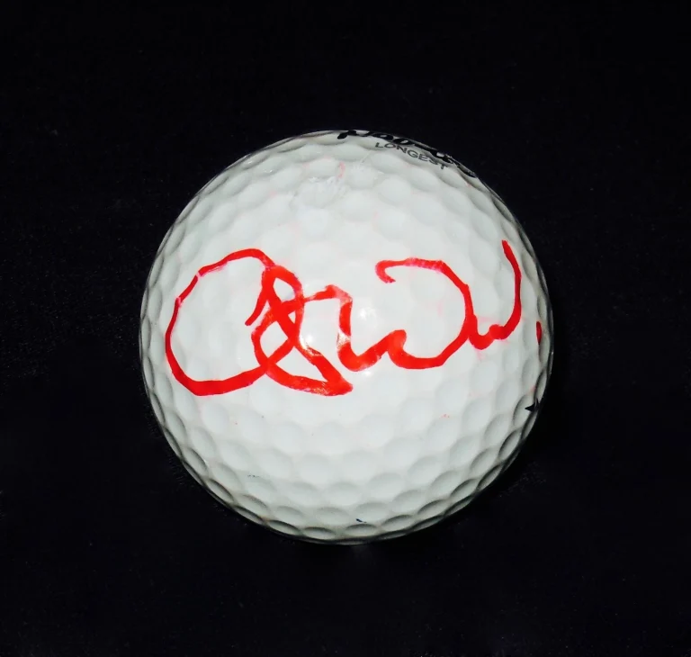CHRIS WOOD AUTOGRAPHED USED GOLF BALL (PGA) W/ COA!
